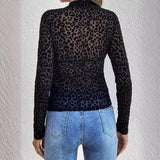 LEOPARD MESH TOP