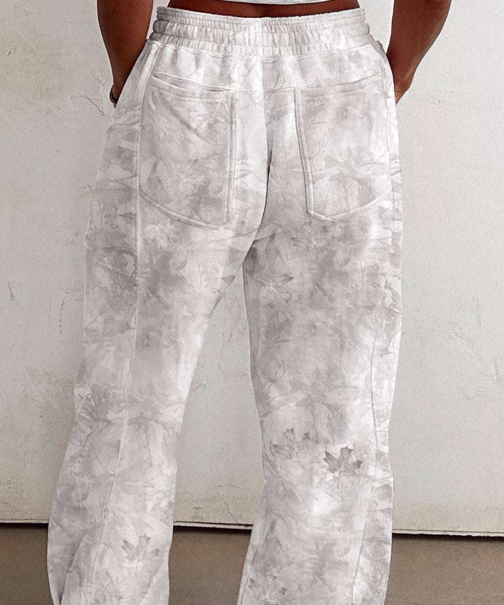 CAMO BAGGY DRAWSTRING JOGGER SWEATPANTS