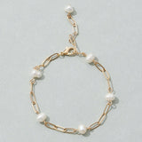 PEARL PAPERCLIP BRACELET