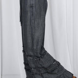 FLARED RUFFLED PANTS