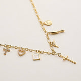 FAITH AND LOVE CHARM NECKLACE