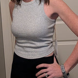 CROPPED TANK WITH BUILT IN BRA - IN 3 COLORS