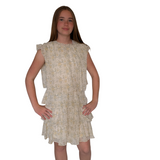 FLORAL CHIFFON DRESS WITH RUFFLES