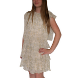 FLORAL CHIFFON DRESS WITH RUFFLES