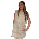 FLORAL CHIFFON DRESS WITH RUFFLES