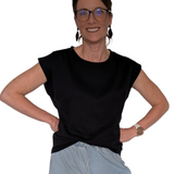 BLACK DRESSY TEE