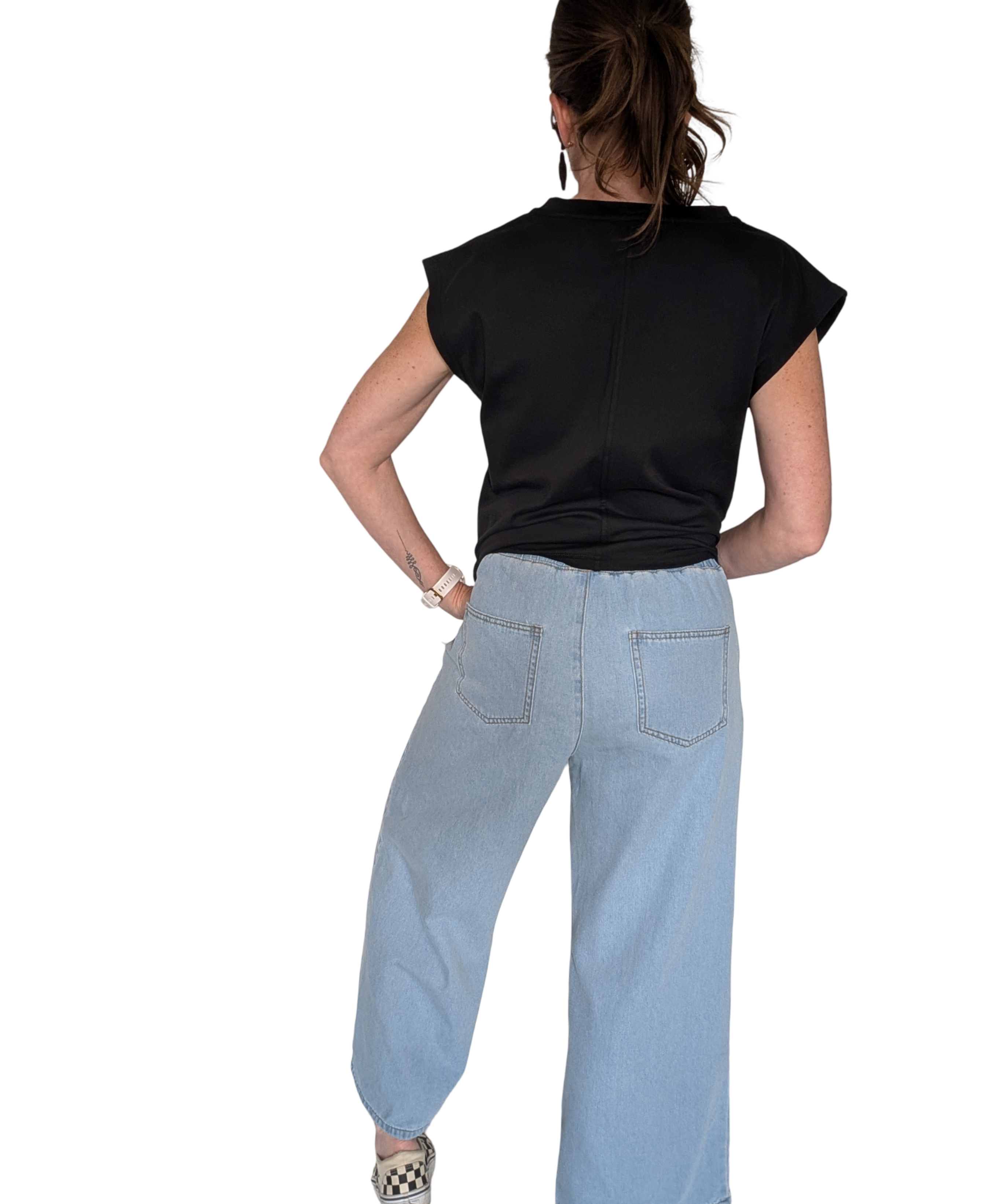 DRAWSTRING LIGHTWEIGHT JEANS