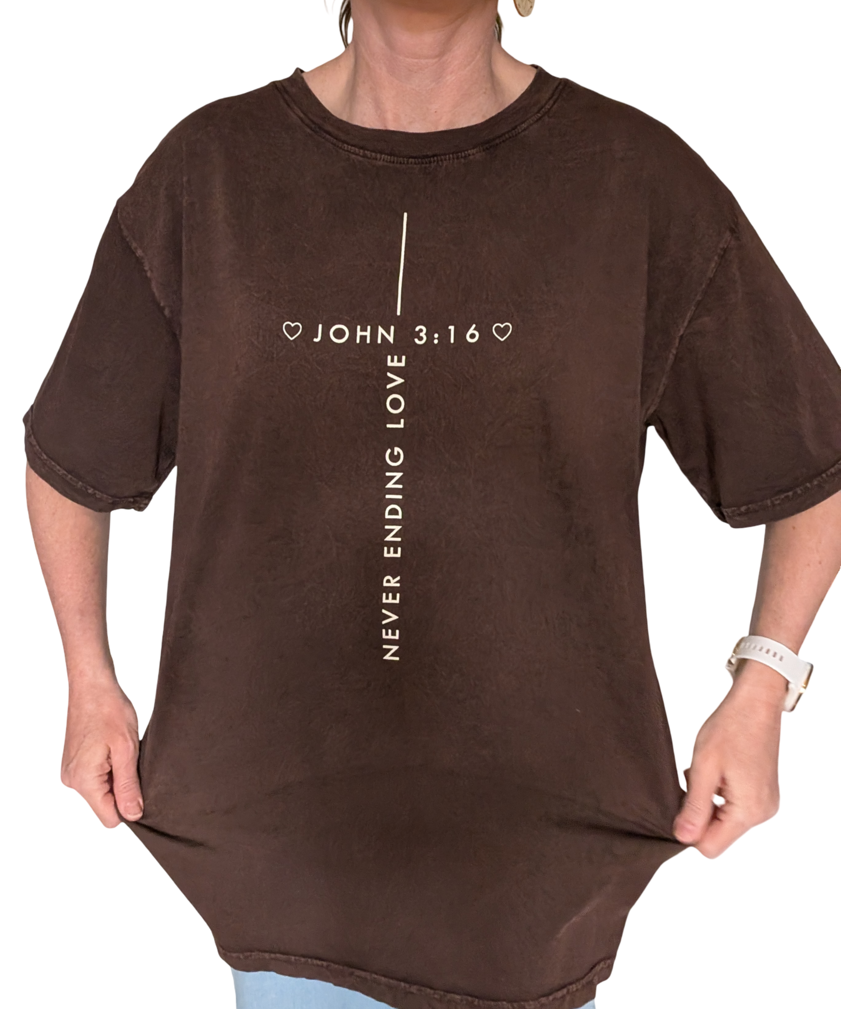 NEVER ENDING LOVE OVERSIZED MINERAL GRAPHIC TEE