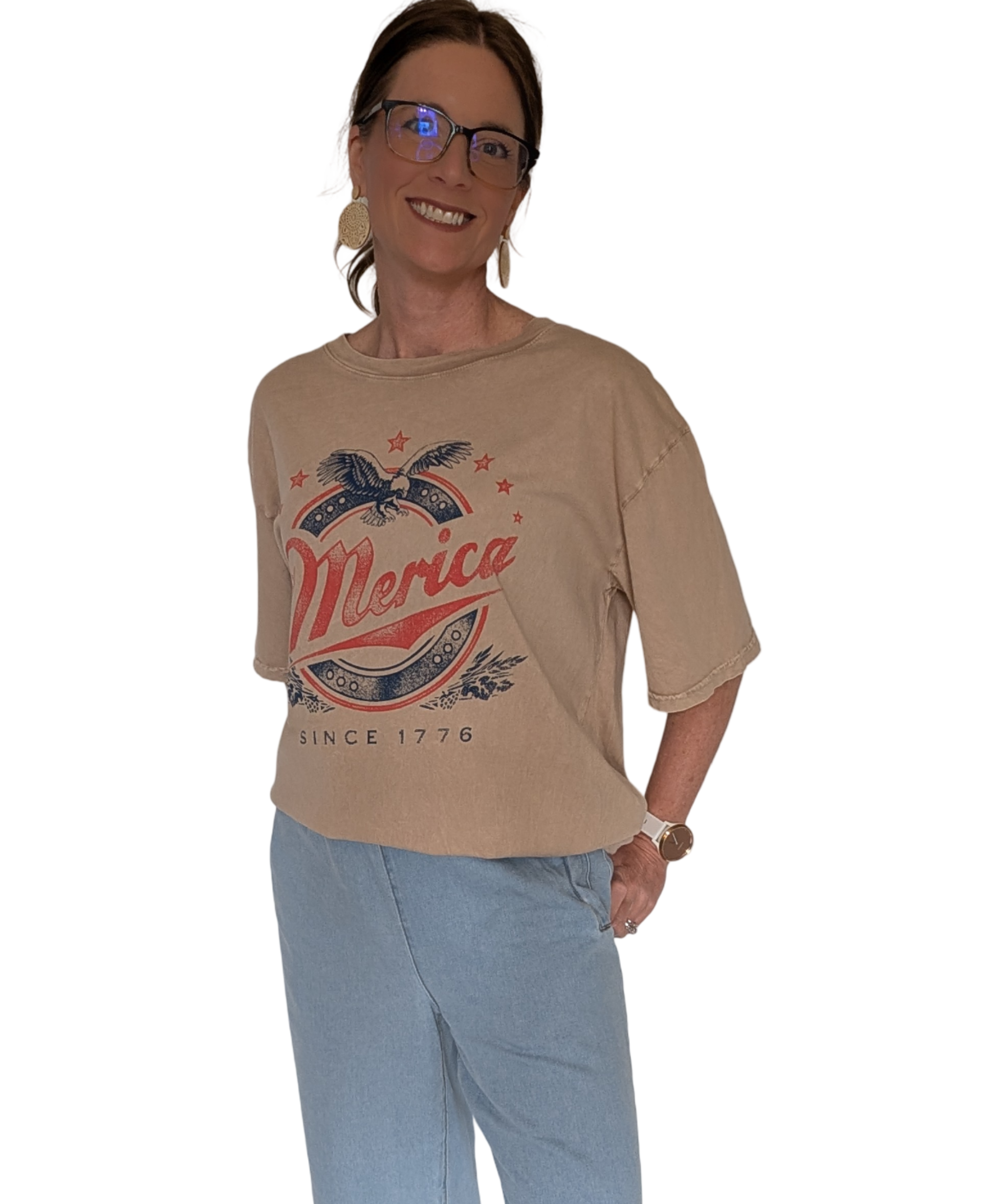 MERICA OVERSIZED GRAPHIC TEE