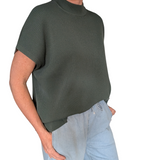 SOFT LIGHTWEIGHT GREEN SHORT SLEEVE TOP