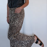 TRENDY CROPPED HIGH WAIST STRETCHY LEOPARD JEANS