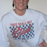 BASEBALL THOU SHALL NOT STEAL SPORTS GRAPHIC SWEATSHIRT