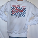 BASEBALL THOU SHALL NOT STEAL SPORTS GRAPHIC SWEATSHIRT