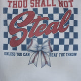 BASEBALL THOU SHALL NOT STEAL SPORTS GRAPHIC SWEATSHIRT