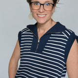 STRIPED DRESS W/ SIDE POCKETS
