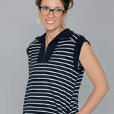 STRIPED DRESS W/ SIDE POCKETS