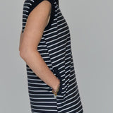 STRIPED DRESS W/ SIDE POCKETS