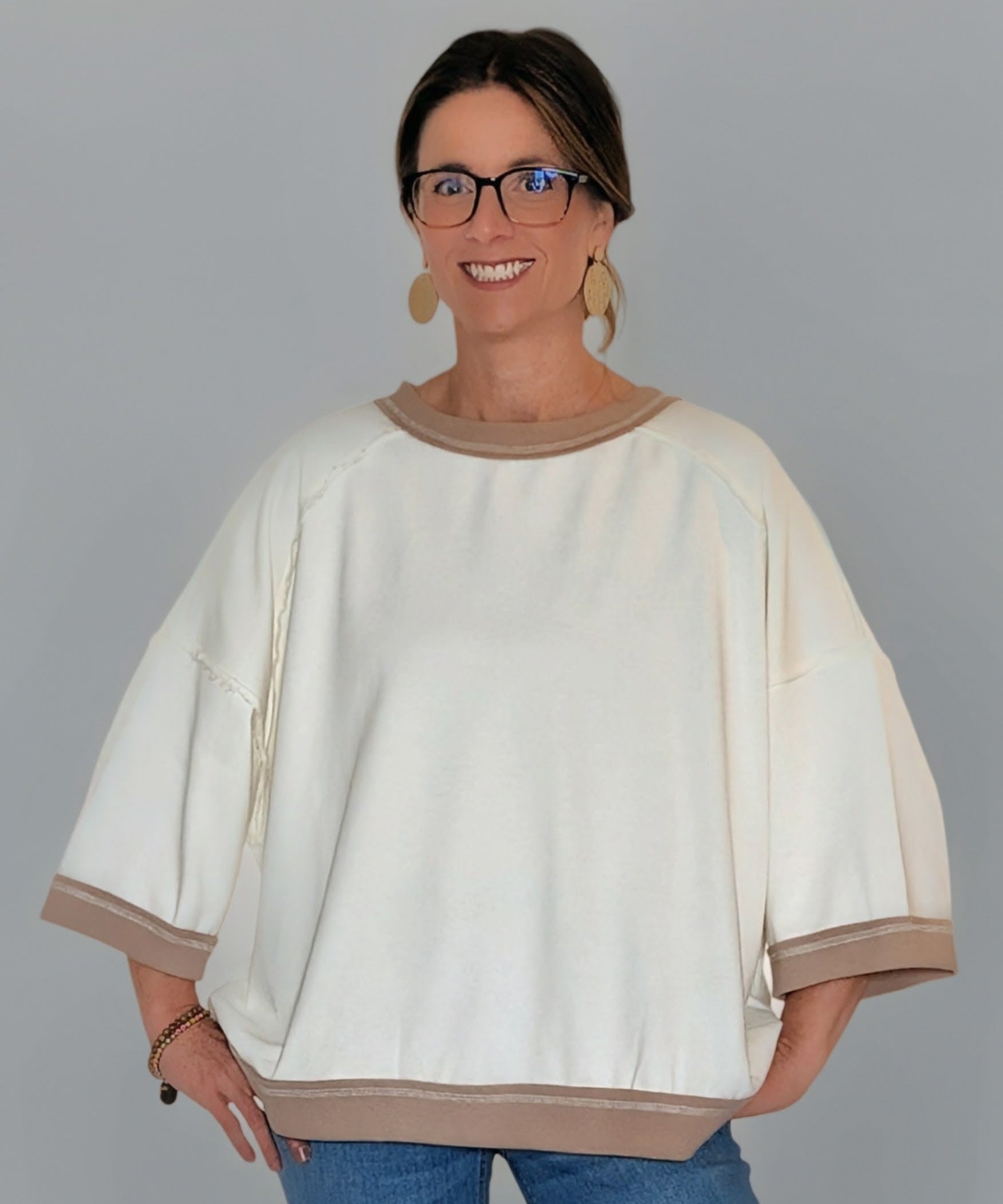 OVERSIZED FRENCH TERRY TOP