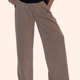 ACID WASH FLEECE PALAZZO SWEATPANTS - IN 3 COLORS