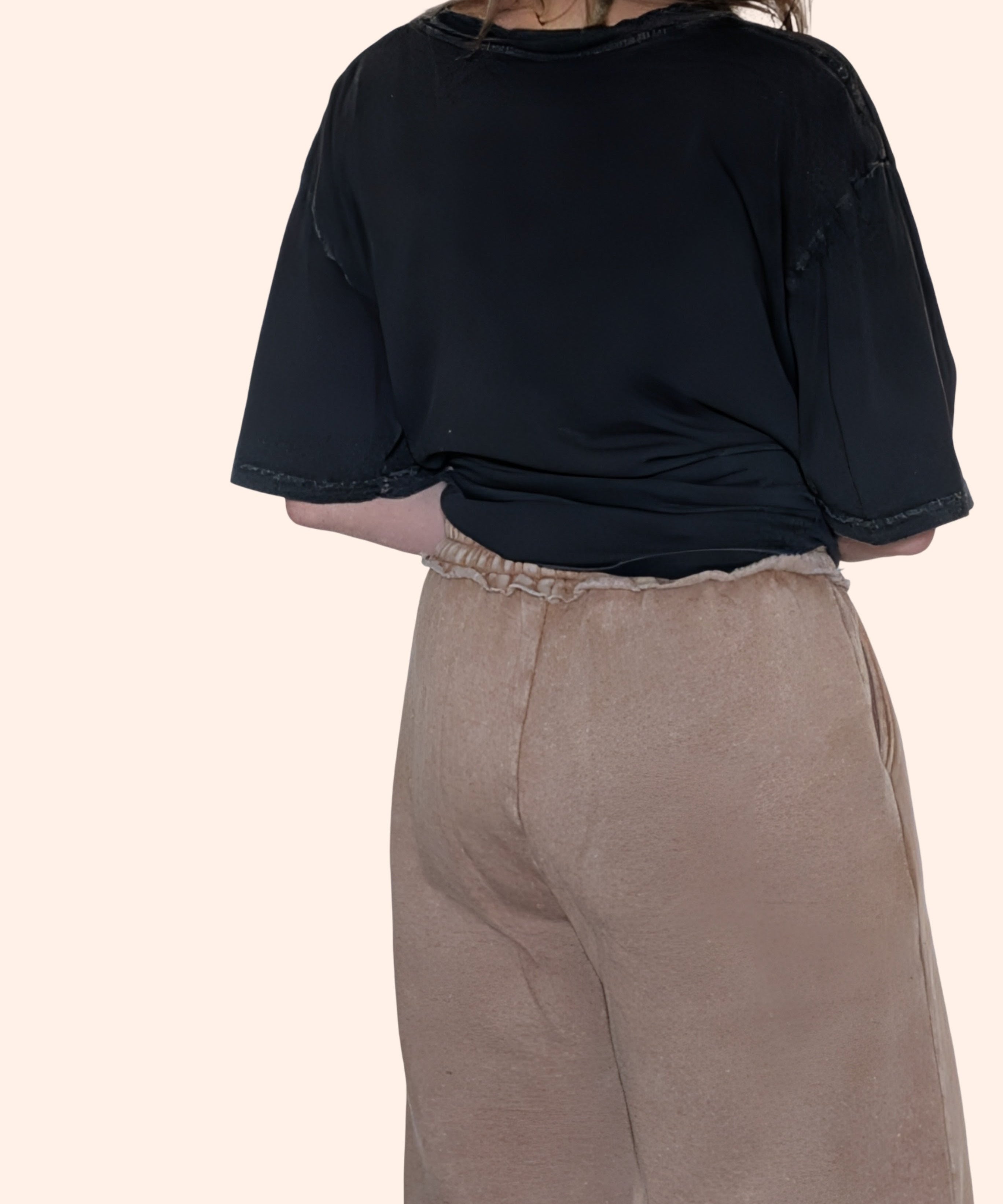 ACID WASH FLEECE PALAZZO SWEATPANTS - IN 3 COLORS