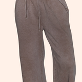 ACID WASH FLEECE PALAZZO SWEATPANTS - IN 3 COLORS