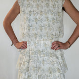 FLORAL CHIFFON DRESS WITH RUFFLES