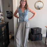LIGHTWEIGHT STRIPE PANTS
