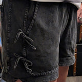 BLACK BOW DETAILED SHORTS