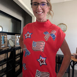 PATRIOTIC SEQUIN TOP