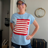 USA FLAG PATCH TEE
