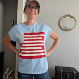 USA FLAG PATCH TEE