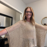 FISHNET PONCHO COVER UP TOP