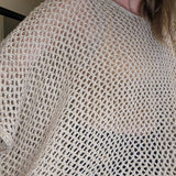 FISHNET PONCHO COVER UP TOP