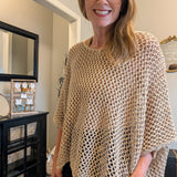 FISHNET PONCHO COVER UP TOP