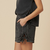 BLACK BOW DETAILED SHORTS