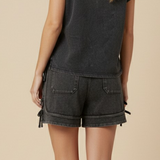 BLACK BOW DETAILED SHORTS