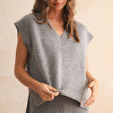 V-NECK SWEATER VEST TOP