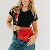 RED WOVEN PURSE