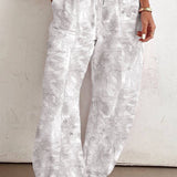 CAMO BAGGY DRAWSTRING JOGGER SWEATPANTS