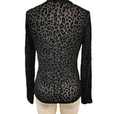 LEOPARD MESH TOP