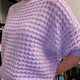 CROCHET KNITTED TOP - PURPLE