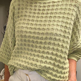 CROCHET KNITTED TOP - GREEN