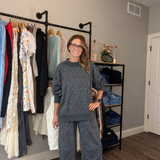 OVERSIZED VINTAGE WASHED MINI DOT SWEATSHIRT