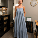 DENIM DRESS WITH POCKETS