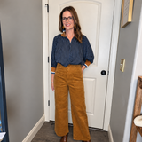 CORDUROY WIDE-LEG PANTS