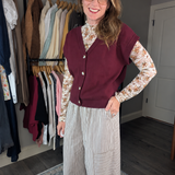 BUTTON-DOWN SWEATER VEST