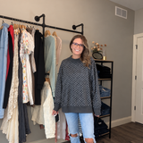 OVERSIZED VINTAGE WASHED MINI DOT SWEATSHIRT