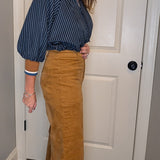 CORDUROY WIDE-LEG PANTS