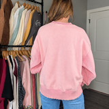 COZY IN PINK SWEATSHIRT