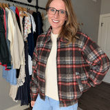 BROWN PLAID JACKET